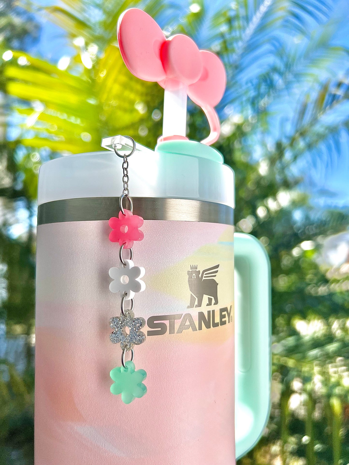 Spring Glam Straw Charm